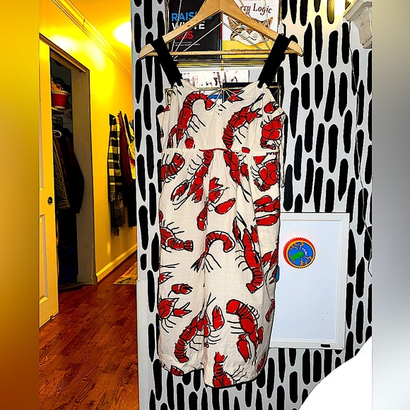 Anthropologie - Edme’ & Esyllte Salty Seas Lobster Print Cotton Dress - Size 4 - Picture 7 of 9